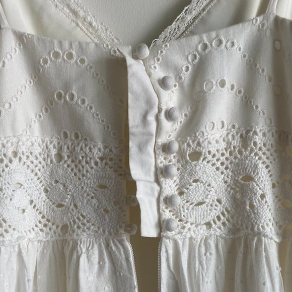 BCBG MAXAZRIA White Boho White Dress - Picture 2 of 5